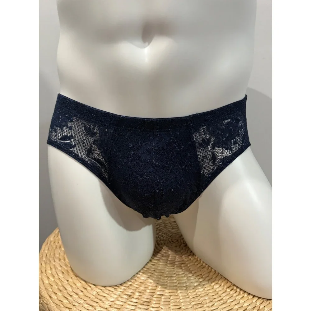 Cosabella Never Say Never Metallic Comfort Micro Brief Men's Nocturnal Blue  M